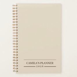 Cremefarbener Planer | Elegant & Personalisiert