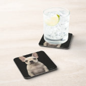 Cremefarbener Welpe der französischen Bulldogge Untersetzer (Rechte Seite)