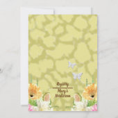 cremefarbenes Afroamerikanisches Paar Hochzeit Einladung (Rückseite)