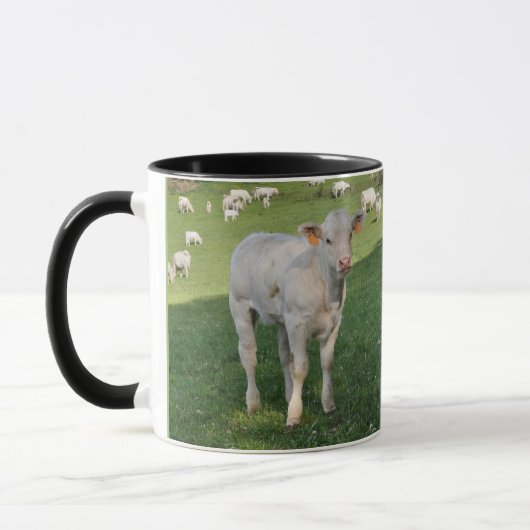 Cremefarbenes Charolaiskalb Tasse (Links)