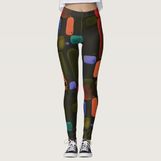 cremefarbenes klassisches Kunstmuster mit Blütenbl Leggings