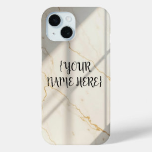 Cremefarbenes Marmor-Monogramm Barely There iPhone Case-Mate iPhone Hülle