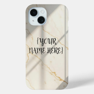 Cremefarbenes Marmor-Monogramm Barely There iPhone Case-Mate iPhone Hülle