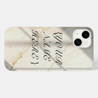 Cremefarbenes Marmor-Monogramm Barely There iPhone