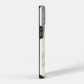 Cremefarbenes Marmor-Monogramm Barely There iPhone Hülle (Rechte Seite)