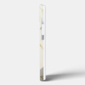 Cremefarbenes Marmor-Monogramm iPhone 13 Hülle (Rückseite / Links)