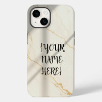 Cremefarbenes Marmor-Monogramm-Tough-Style-iPhone-