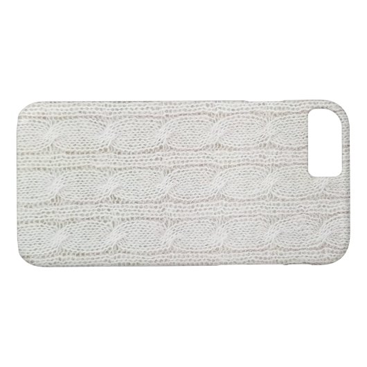 cremefarbenes Strick Case-Mate iPhone Hülle (Rückseite (Horizontal))