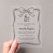 Cremehandgezogenes Brautparty Acryleinladungen (Insitu (Handheld))