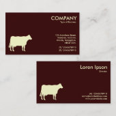 Cremekuh-Symbol - Dunkelbraun 330000 Visitenkarte (Vorne/Hinten)