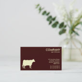 Cremekuh-Symbol - Dunkelbraun 330000 Visitenkarte (Stehend Vorderseite)