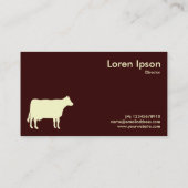 Cremekuh-Symbol - Dunkelbraun 330000 Visitenkarte (Rückseite)