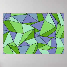 "Cremes" Grüne Lila Extra-Großdrucke Poster