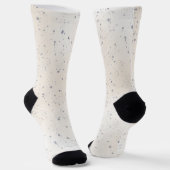 Cremeweiß Blaue Punkte Socken (Gewinkelt)