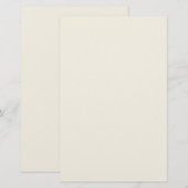 Cremeweiß einfarbig briefpapier (Vorne/Hinten)