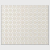 Cremeweiß floral geschenkpapier (Flach)