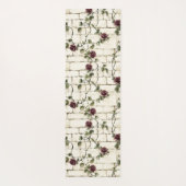 Cremeweiß Graue Kunststeine Rosen Yogamatte (Rückseite)
