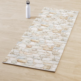 Cremeweiß Graue Kunststeine Rosen Yogamatte