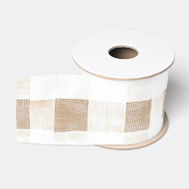 Cremeweiße Karopfeifen   Ripsband