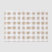 Cremeweiße Karostreifen   Seidenpapier (Vorderseite)