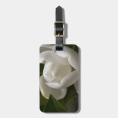 Cremeweiße Magnolia-Blume Gepäckanhänger (Vorderseite vertikal)