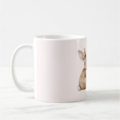 Cremeweißes Häschen Liebe Kaffeetasse (Links)