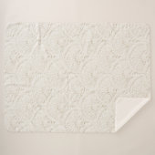 Cremeweißes Kunstspitze Sherpadecke (Vorderseite (Horizontal))