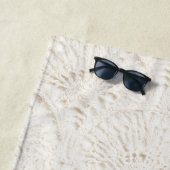 Cremeweißes Kunstspitze Strandtuch (Beispiel)