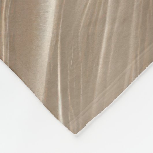 Cremewirbel - Abstrakte, weichbeige Blendkonstrukt Fleecedecke (Ecke)