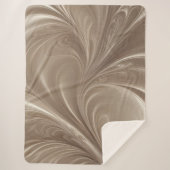 Cremewirbel - Abstrakte, weichbeige Blendkonstrukt Sherpadecke (Vorderseite)