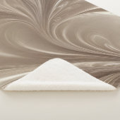 Cremewirbel - Abstrakte, weichbeige Blendkonstrukt Sherpadecke (3/4)