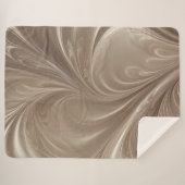 Cremewirbel - Abstrakte, weichbeige Blendkonstrukt Sherpadecke (Vorderseite (Horizontal))