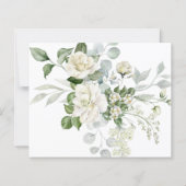 Cremig Floral Eucalyptus QR-Code Details Hochzeit (Rückseite)
