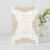 cremige Nikah muslim Hochzeitseinladung Einladung (Stehend Vorderseite)