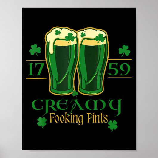 Cremige verflixt Pints St. Patricks Day lustig iri Poster (Vorne)
