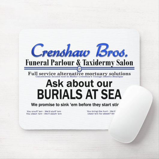 Crenshaw Bros Burial of Sea Promo Merch Mousepad (Mit Mouse)