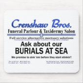 Crenshaw Bros Burial of Sea Promo Merch Mousepad (Vorne)