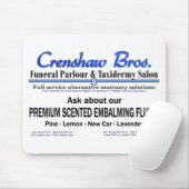 Crenshaw Bros Scented Embalming Fluid Promo Mousepad (Mit Mouse)