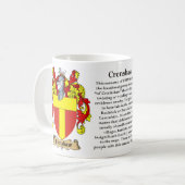 Crenshaw Familien-Wappen Tasse (Vorderseite Links)