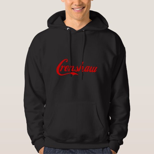 Crenshaw Kalifornien Text Hoodie (Vorderseite)