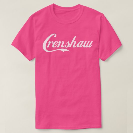 Crenshaw White Text entworfen T-Shirt (Design vorne)