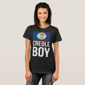 Creole Boy Belize Pride Belizean Flag Culture Afro T-Shirt (Vorne ganz)