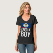 Creole Boy Belize Pride Belizean Flag Culture Afro T-Shirt (Vorderseite Vollansicht)