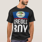 Creole Boy Belize Pride Belizean Flag Culture Afro T-Shirt (Vorderseite)