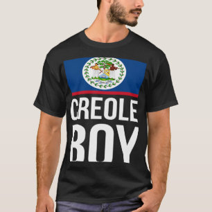 Creole Boy Belize Pride Belizean Flag Culture Afro T-Shirt