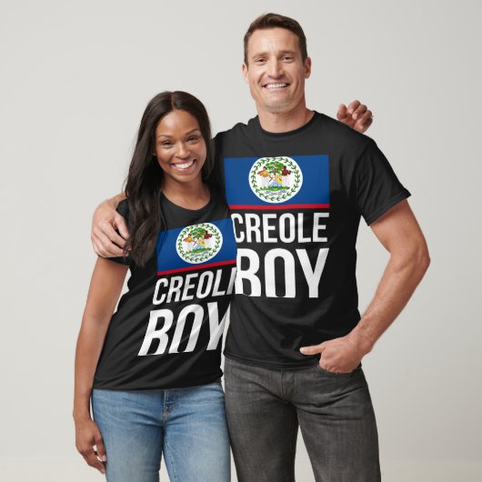 Creole Boy Belize Pride Belizean Flag Culture Afro T-Shirt (Unisex)