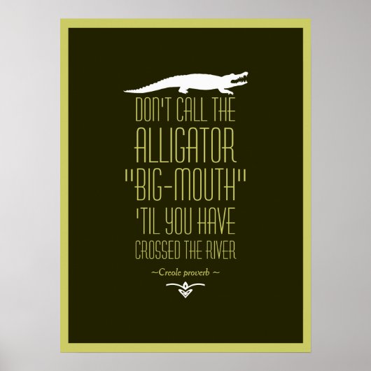 Creole Proverb Poster (Vorne)