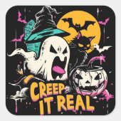 Crep It Real | ExDesigner | Halloween Quadratischer Aufkleber (Vorderseite)