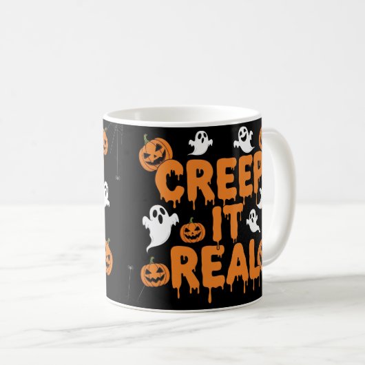 Crep It Real - Spookoker Halloween Zitat Kaffeetasse (VorderseiteRechts)