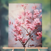 Crepe Myrtle - Impasto Floral Acrylschild (Neutral)